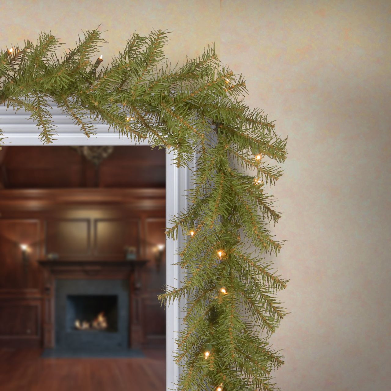 Christmas Garland Around Doorway