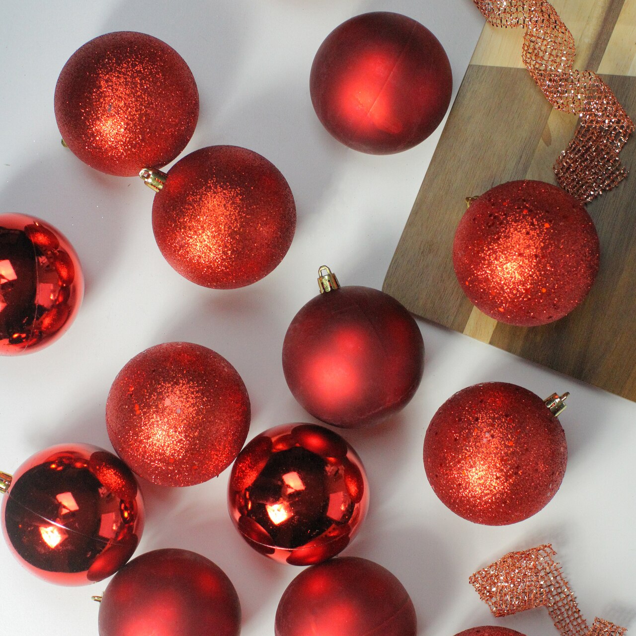 Red Shiny Christmas Ornaments