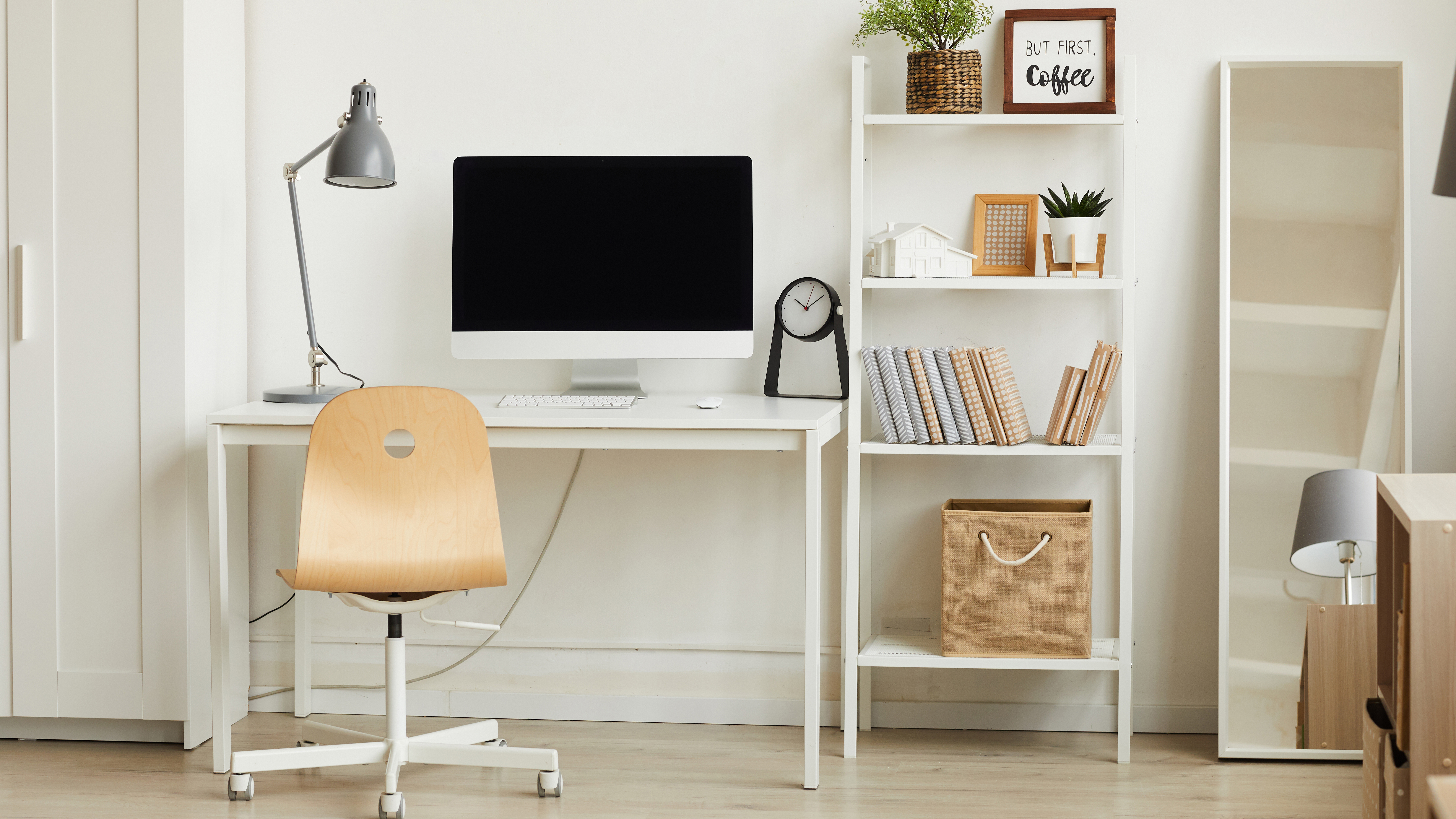 stylish minimalist office or dorm decor