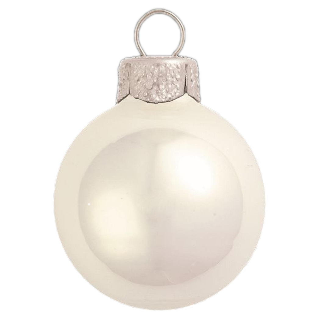 pearlescent white glass ornaments